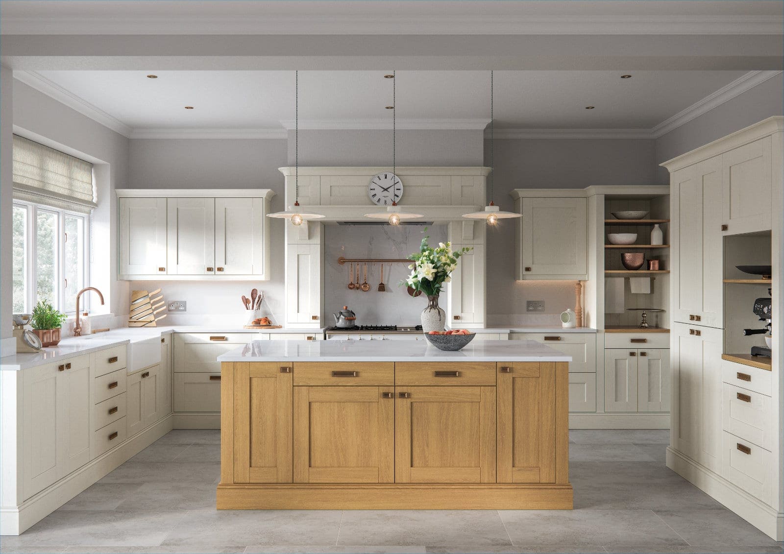 Alku Light Shaker U Shaped Kitchen With Island 2 | My Kitchen Specialist