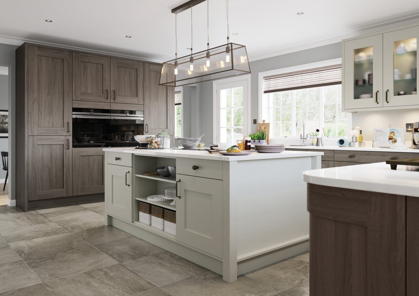 Alku Shaker Wood U Shaped Kitchen With Island | My Kitchen Specialist