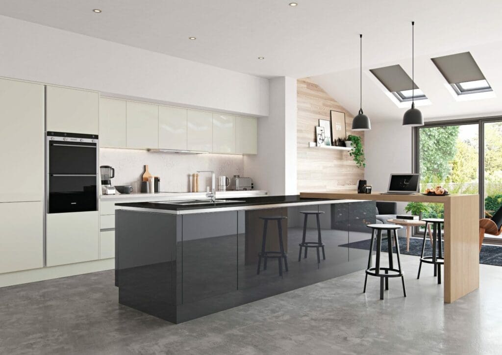 Alku Gloss Open Plan Kitchen With Island 1 | My Kitchen Specialist