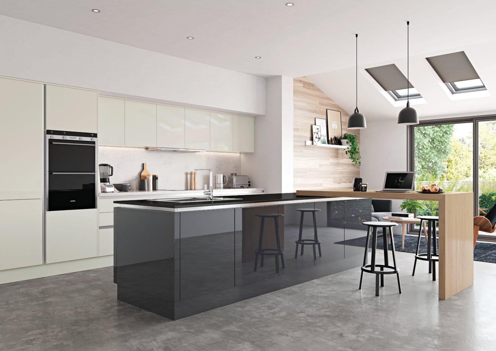 Alku Gloss Open Plan Kitchen With Island 2 | My Kitchen Specialist