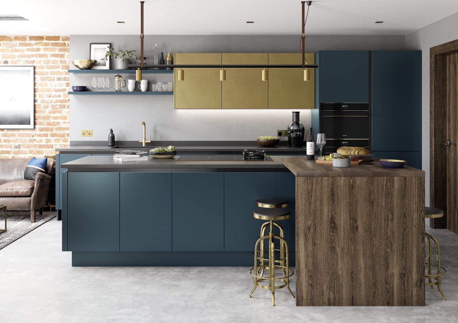 Alku Modern Handleless Kitchen With Island 2 | My Kitchen Specialist