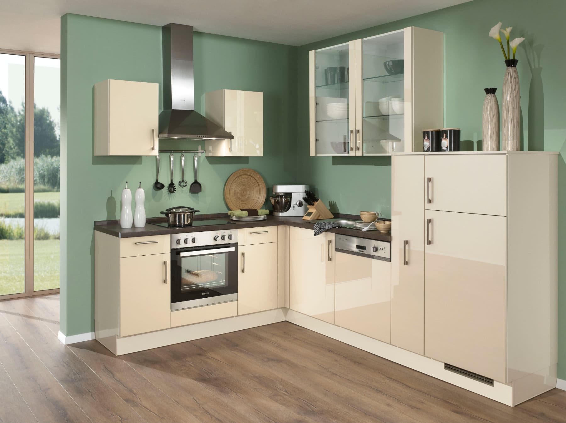Bauformat Berger Gloss L Shaped Kitchen | My Kitchen Specialist