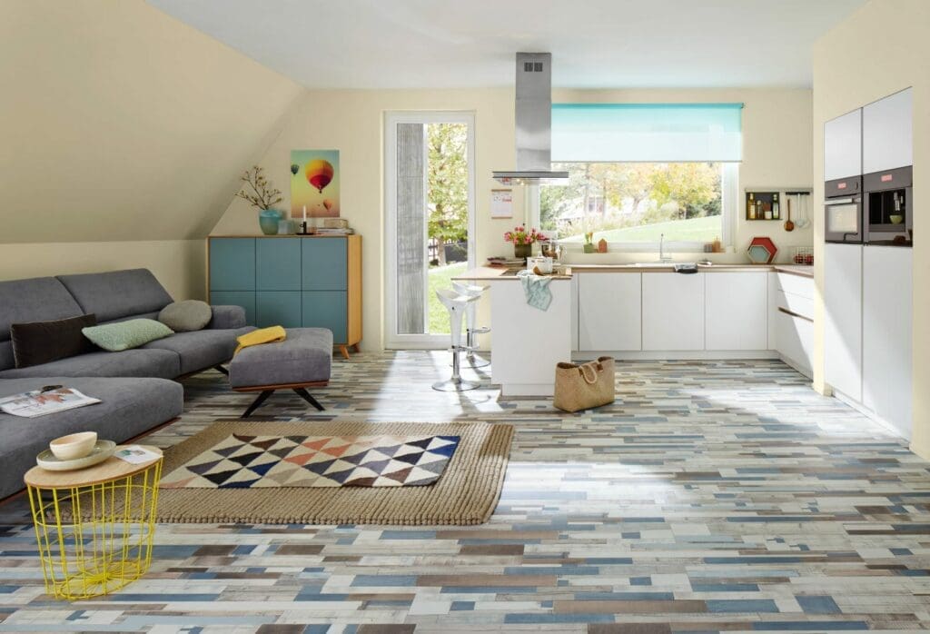 Stormer Matt White Handleless Open Plan U Shaped Kitchen | My Kitchen Specialist