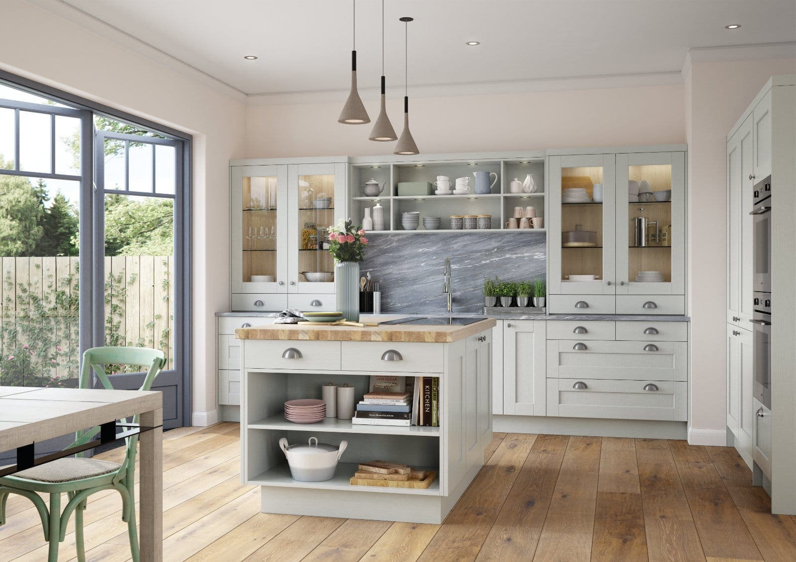 Alku Light Shaker L Shaped Kitchen With Island | My Kitchen Specialist