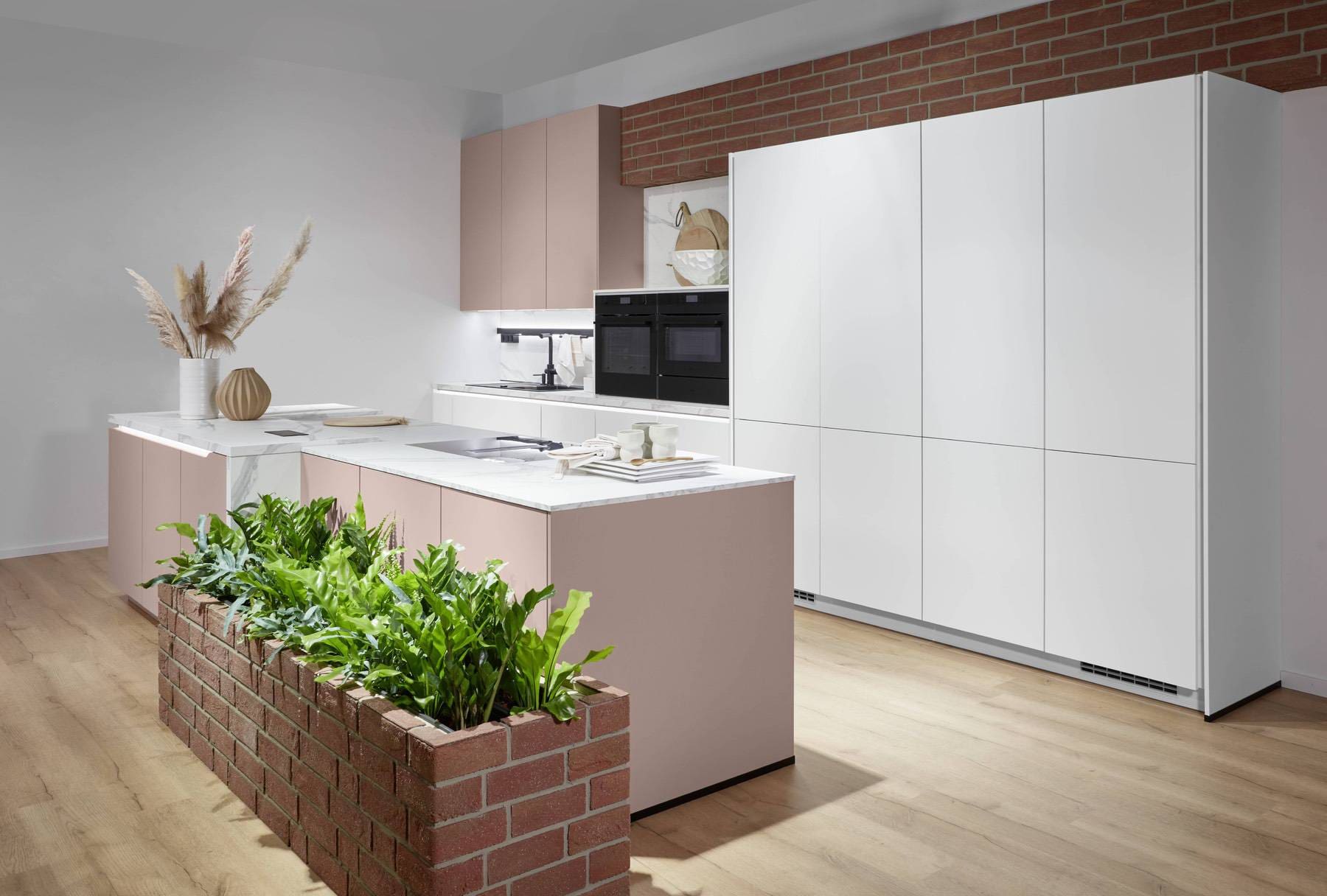 Modern Kitchen Colour Schemes for UK Homes - Nobilia Light Two Tone Pastle Kitchen | My Kitchen Specialist
