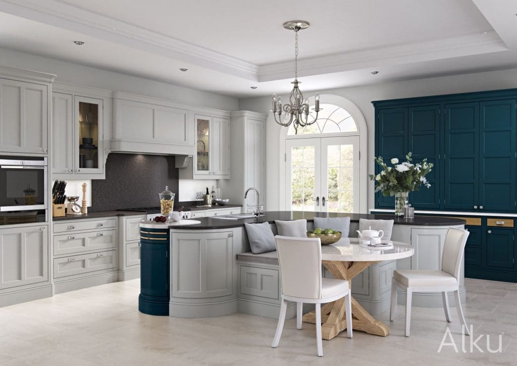 Alku British kitchens - Alku Light Grey Teal In Frame Kitchen 3 | My Kitchen Specialist