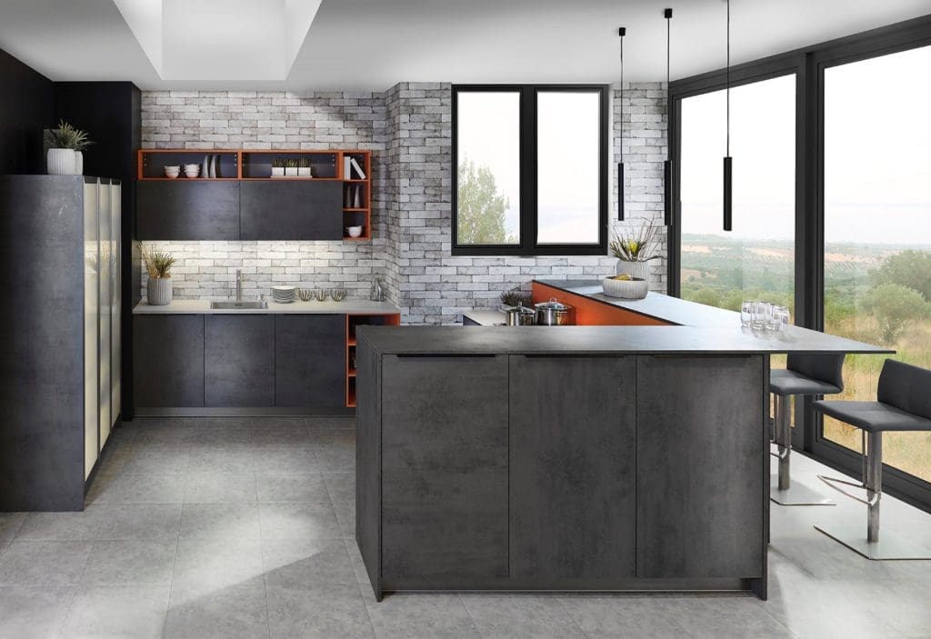 Brigitte Kitchens Dark Concrete Kitchen 1 | My Kitchen Specialist