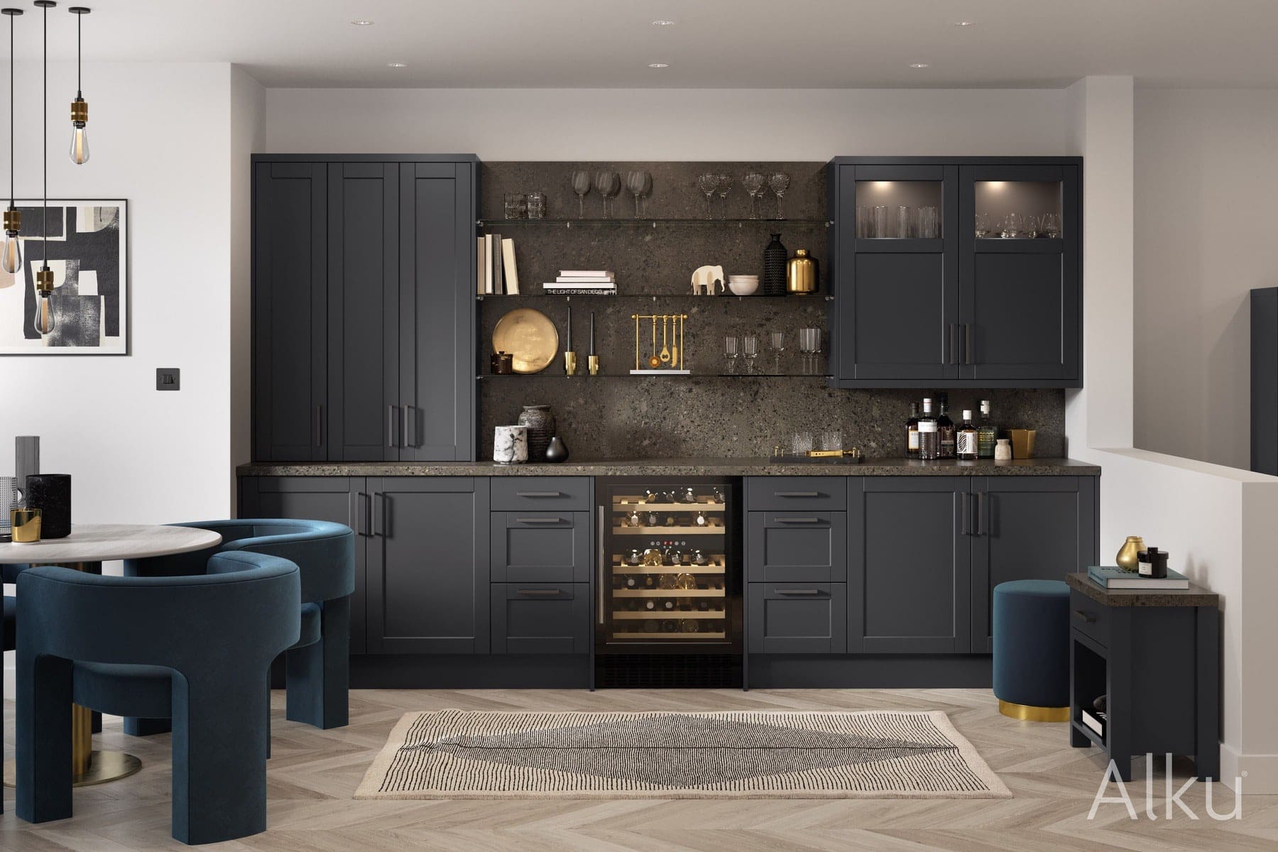 Alku Dark Compact Kitchen 1 | My Kitchen Specialist