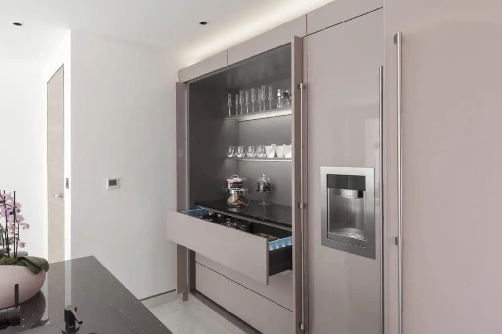 9. Open Kitchen Pocket Doors With Internal Storage 1024X683 1 | My Kitchen Specialist