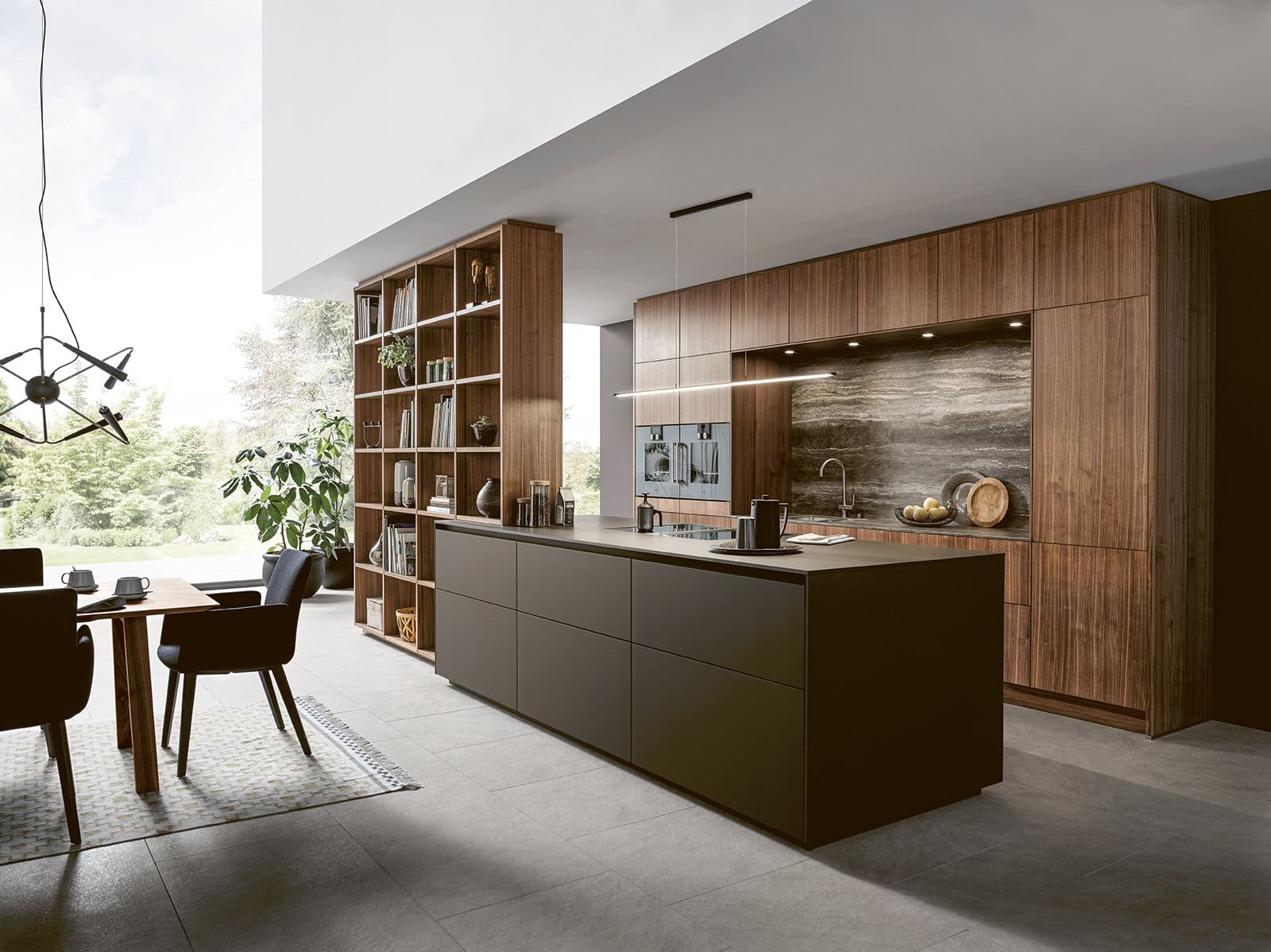 Next125 Modern Matt Wood Handleless open plan living 2025 | My Kitchen Specialist