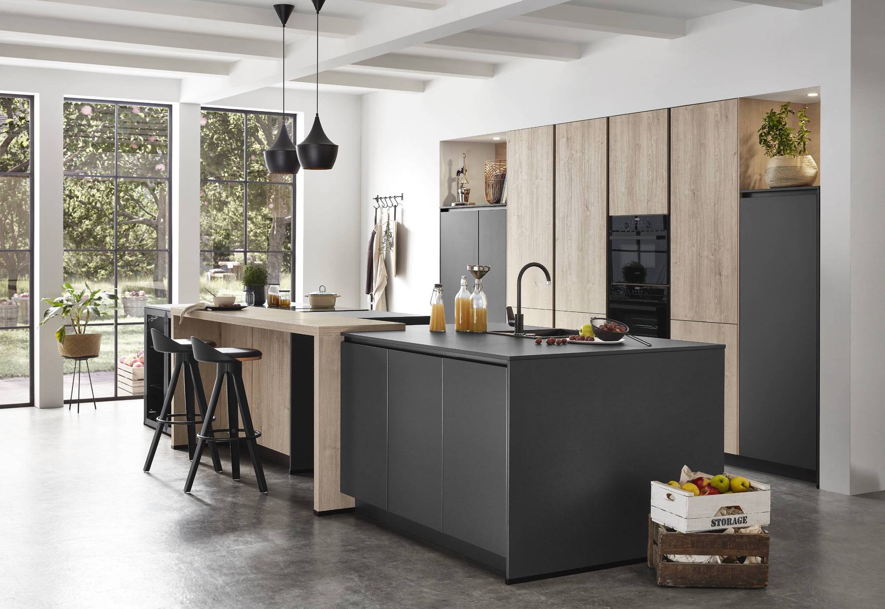 custom kitchen design - Nobilia Dark Wood Kitchen | My Kitchen Specialist