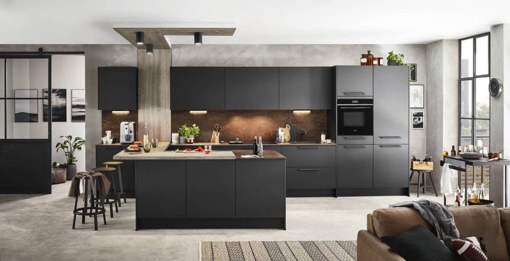 Nobilia Dark Modern Kitchen | My Kitchen Specialist