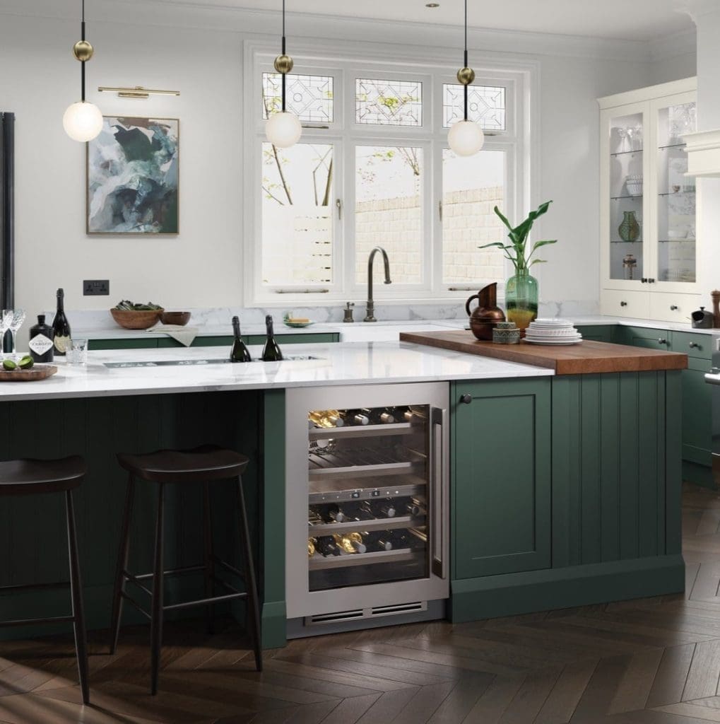 Alku Green Kitchen Island Edited | My Kitchen Specialist