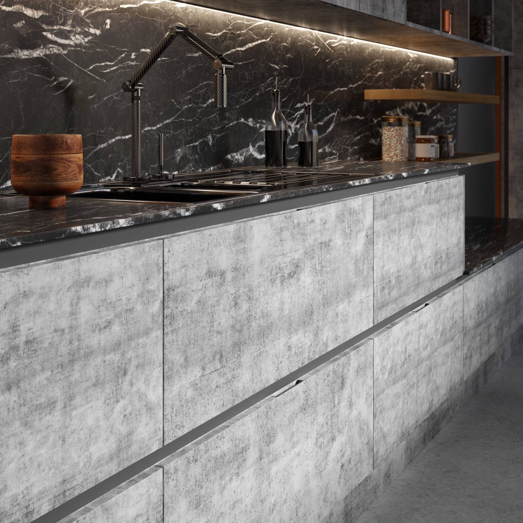 Chic Copper Linear Bellato Grey Cameo | My Kitchen Specialist